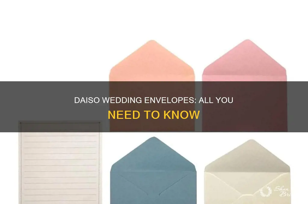 does daiso sell wedding envelopes