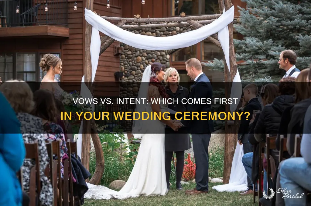 does declaration of intent follow vows in ceremony