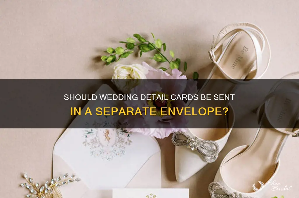 does detail card for wedding go in separate envelope