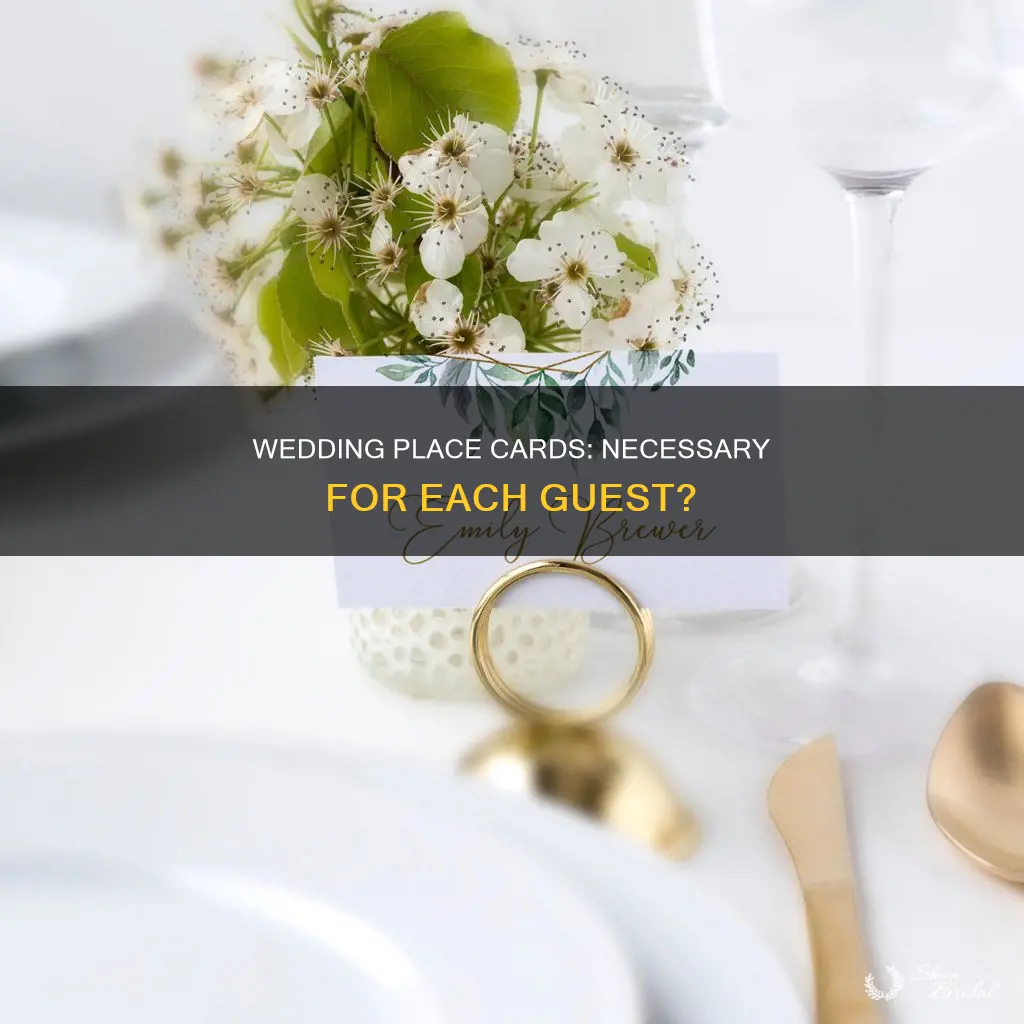 does each guest need their own wedding place card