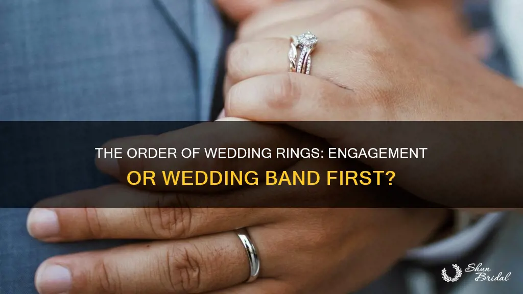 does engagement ring or wedding band go on top