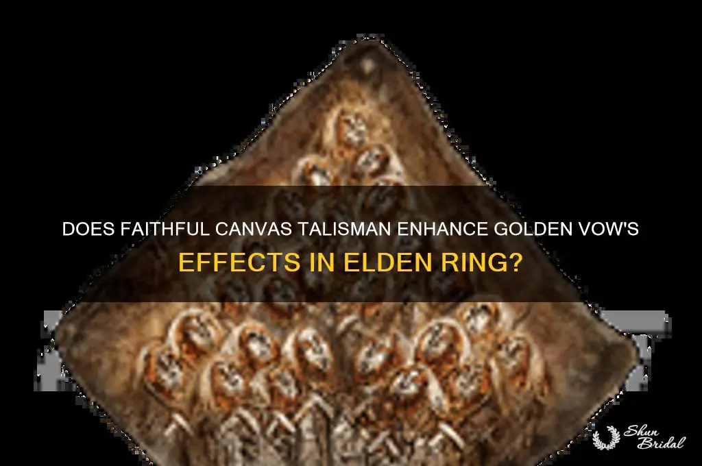 does faithful canvas talisman work on golden vow