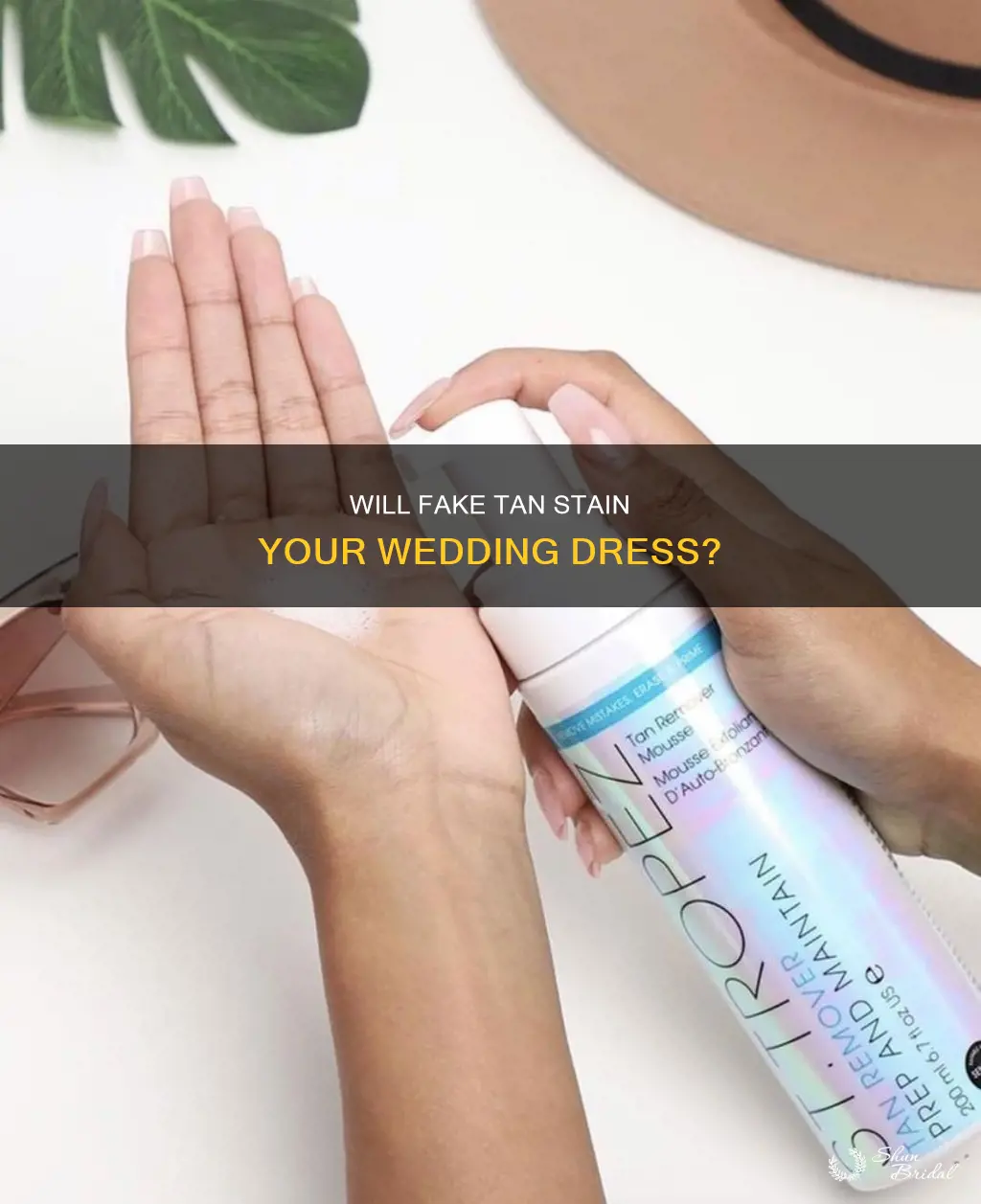 does fake tan rub off on wedding dress