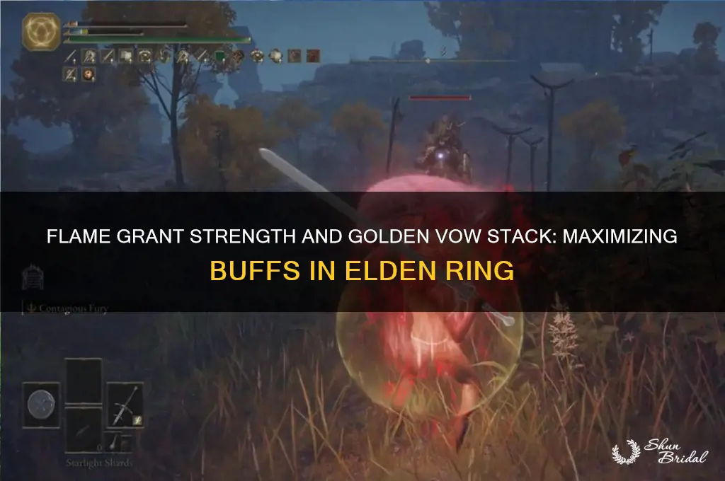 does flame grant me stretgh and golden vow stack