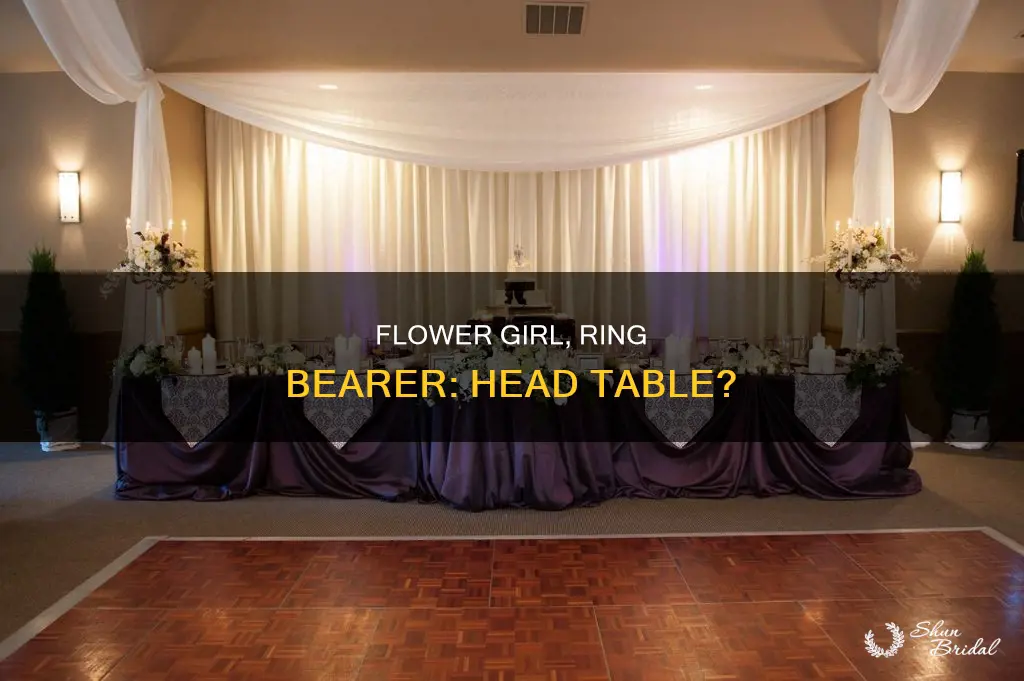 does flower girl and ring bearer sit at head table