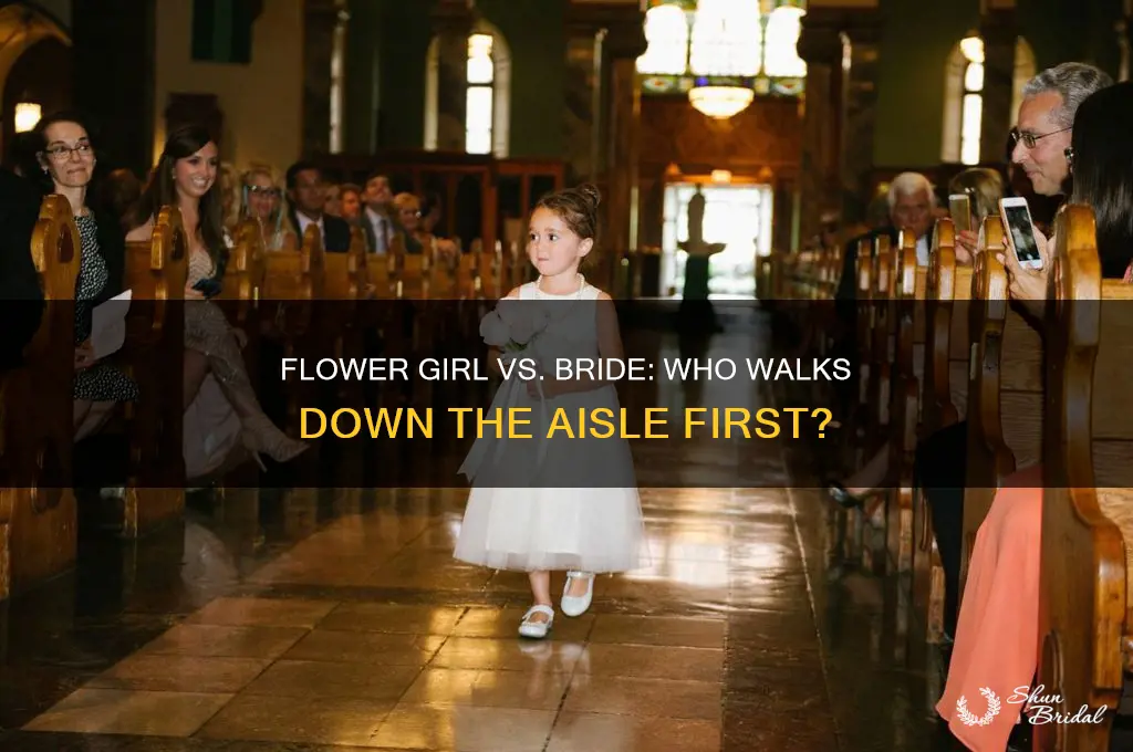 does flower girl come out before bride