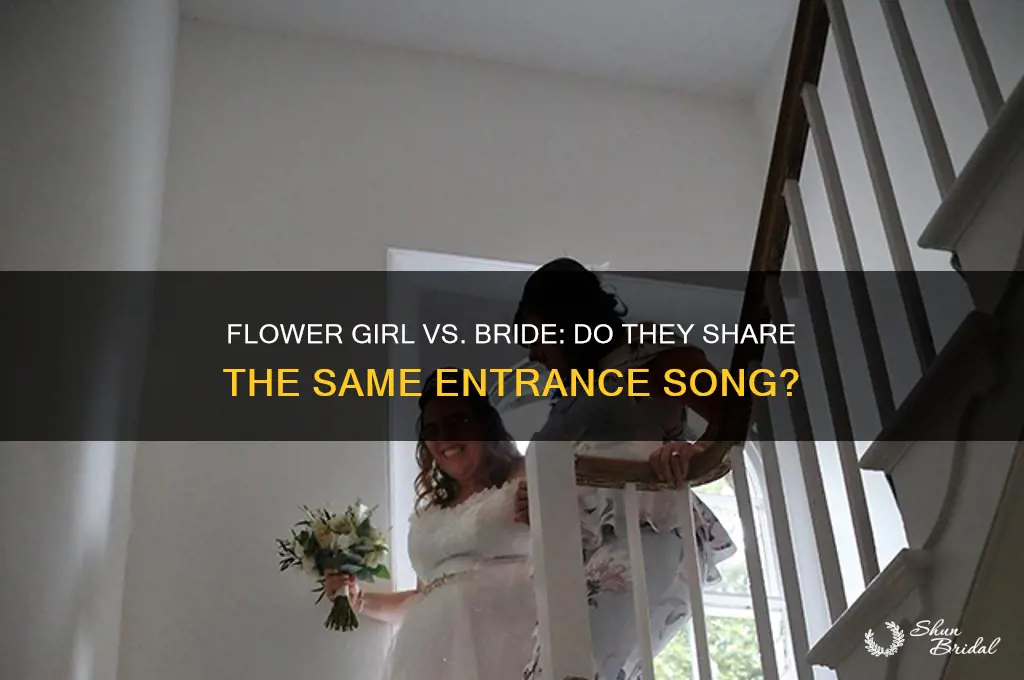 does flower girl walk to same song as bride
