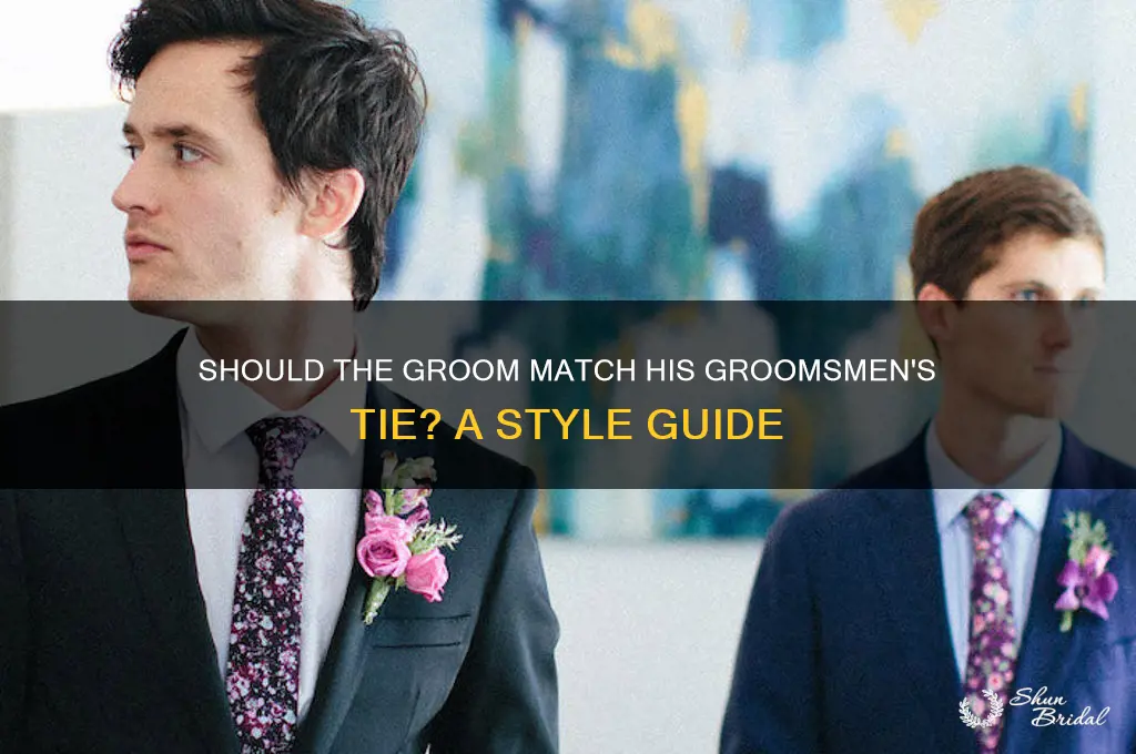 does groom wear same tie as groomsmen