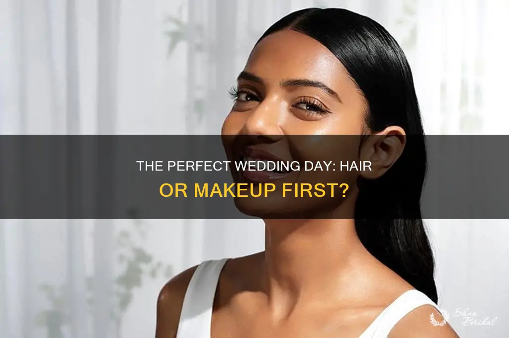 does hair or makeup come first for wedding