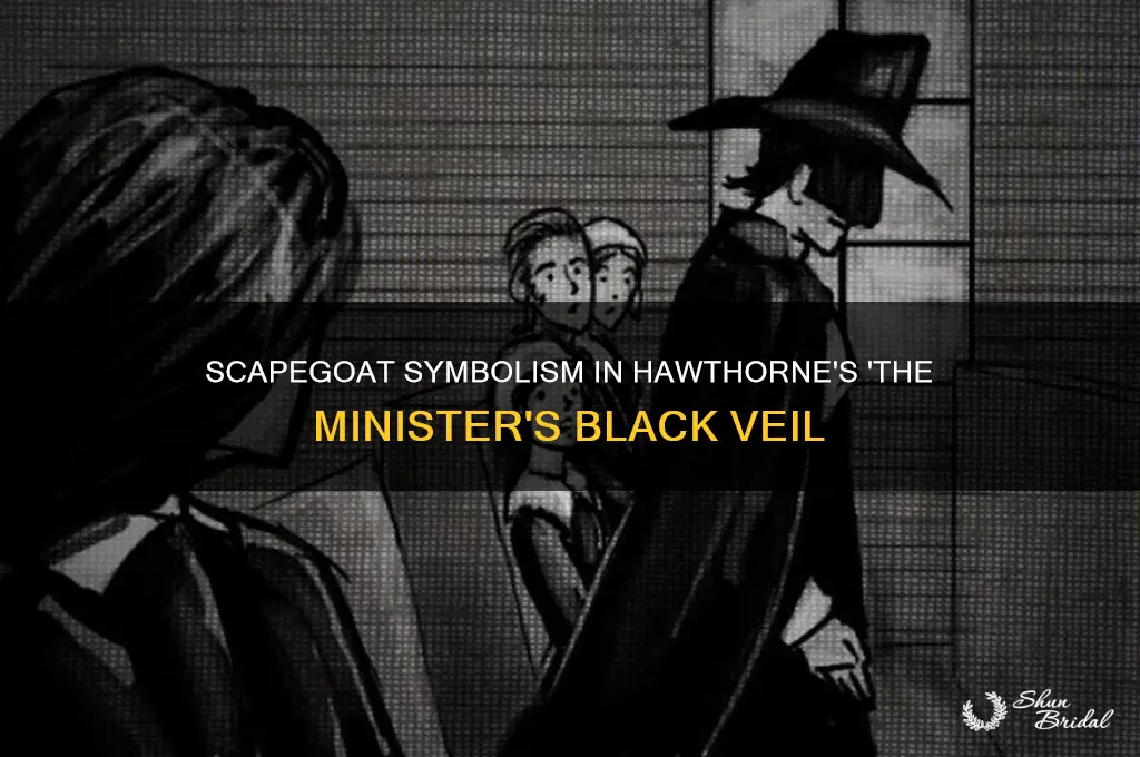 does hawthorne use the word scapegoat in ministers black veil