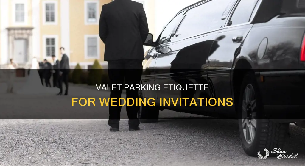 does hosted valet go on a wedding invitation