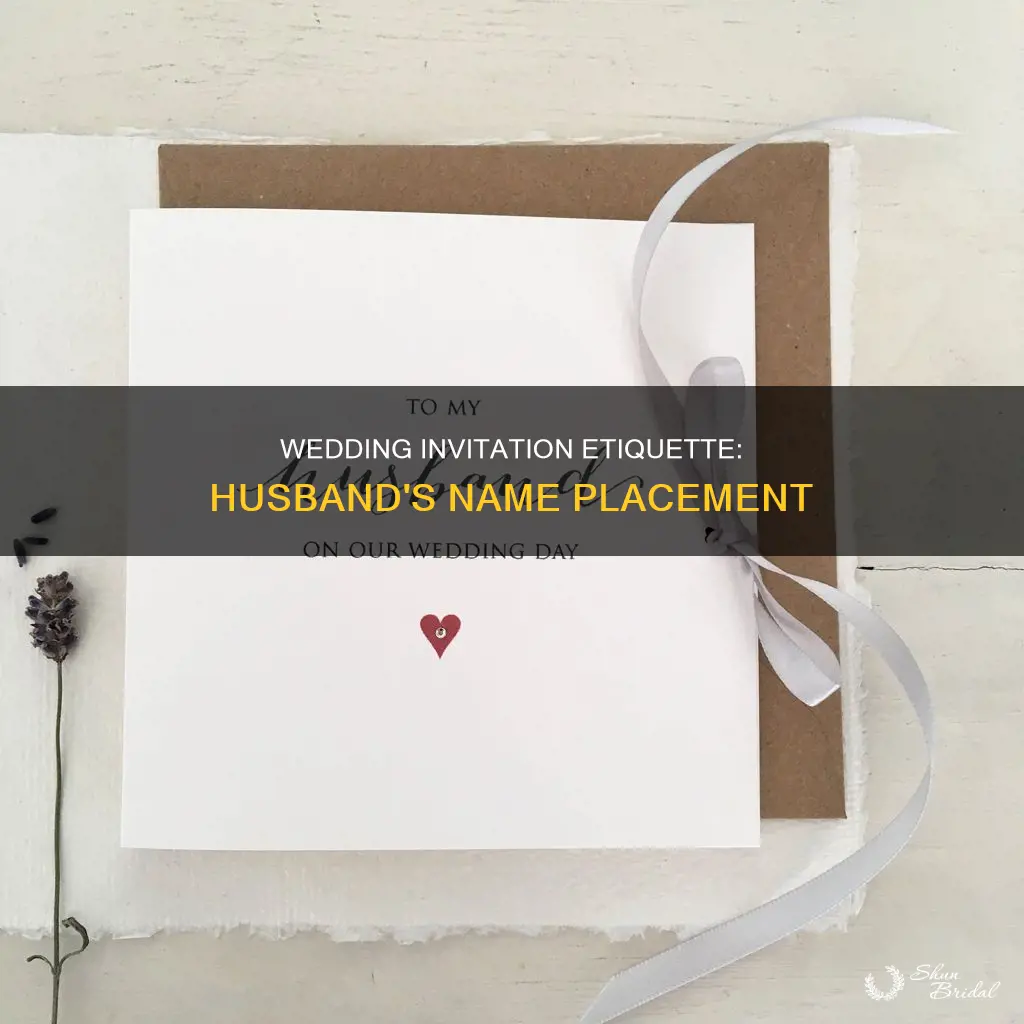 does husban name come first on wedding invitations