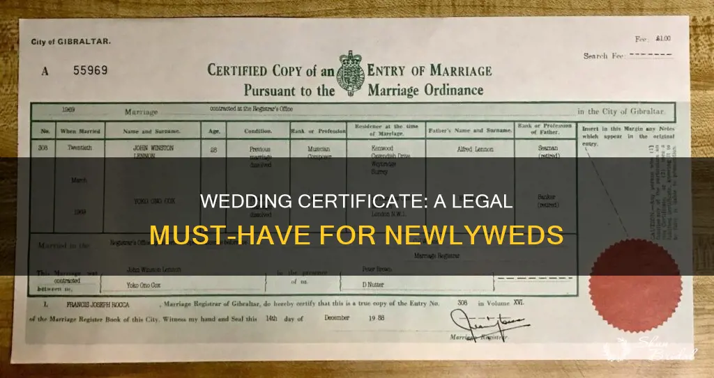 does I need to provide a wedding certificate
