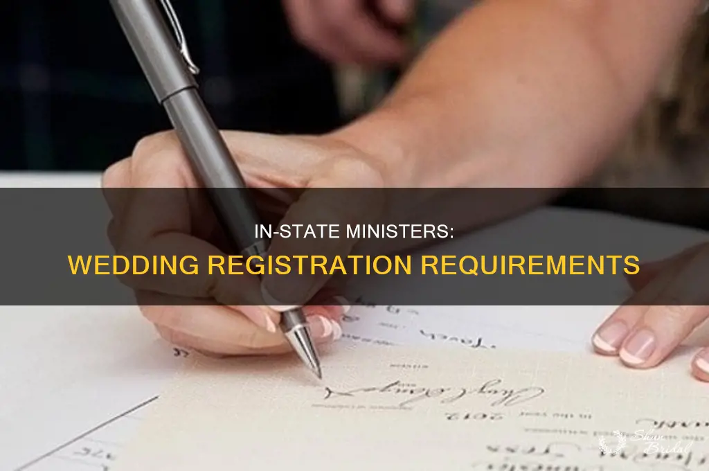 does in state minister have to register before wedding