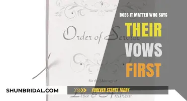 Who Goes First in Vows: Does the Order Truly Matter?