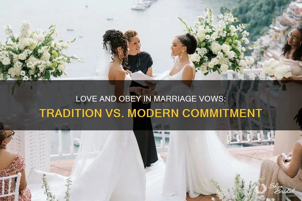 does it say to love and obey in marriage vows