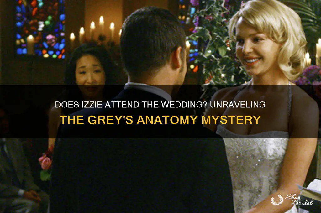 does izzie go to the wedding