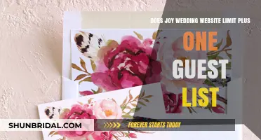 Joy Wedding Website: Plus One Guest List Limitations Explained