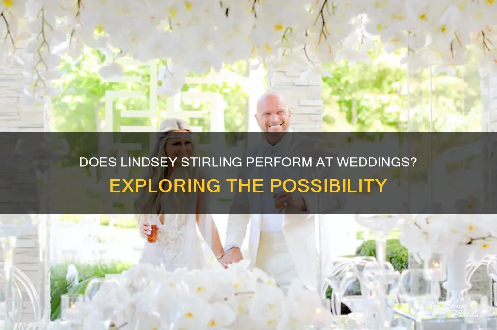 does lindsey stirling play at weddings