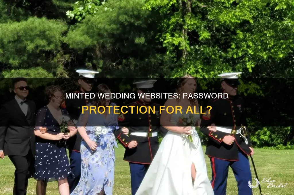 does minted offer password protection to all wedding websites