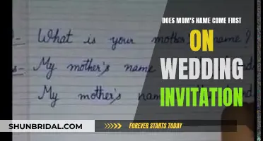 Wedding Invitation Etiquette: Mom's Name Placement