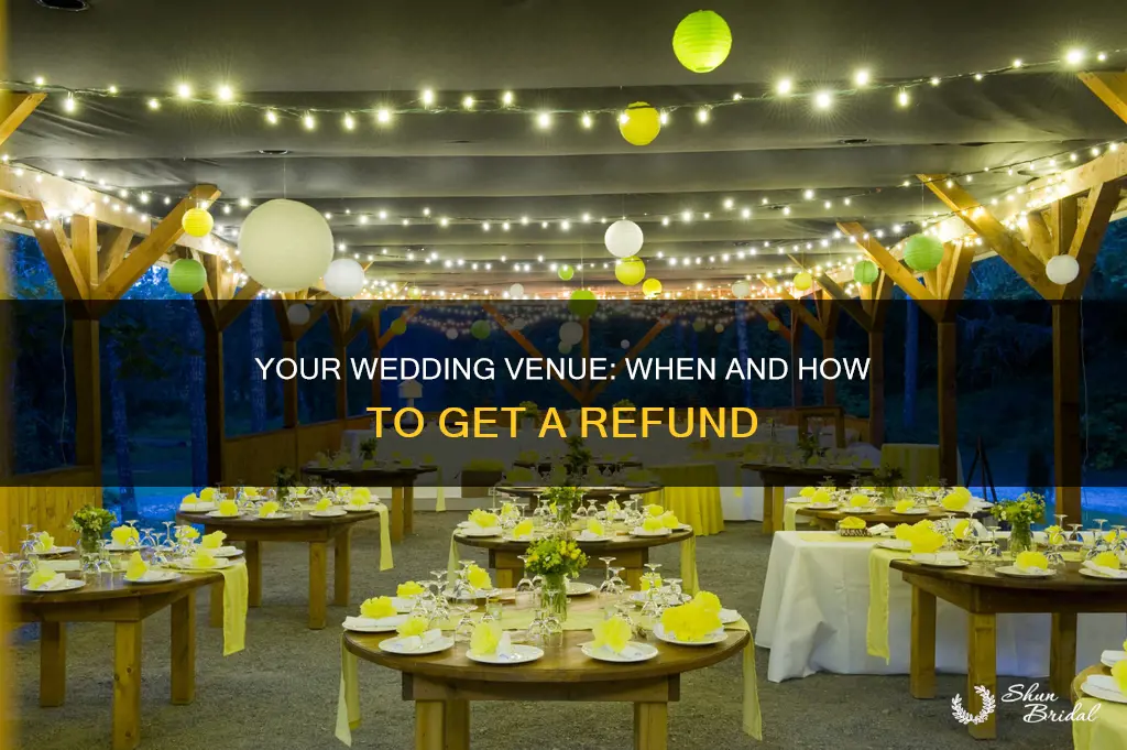 does my wedding venue have to give me a refund