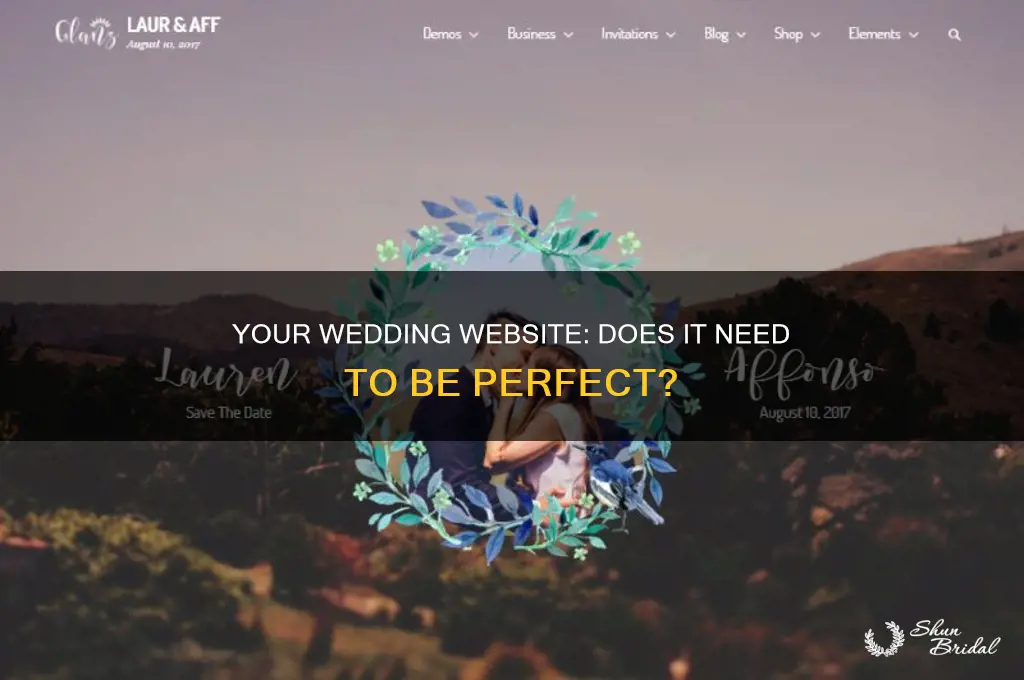 does my wedding website have to be finished