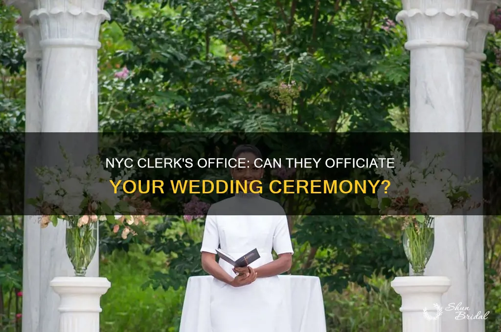 does new york city clerk office provide officiant for wedding