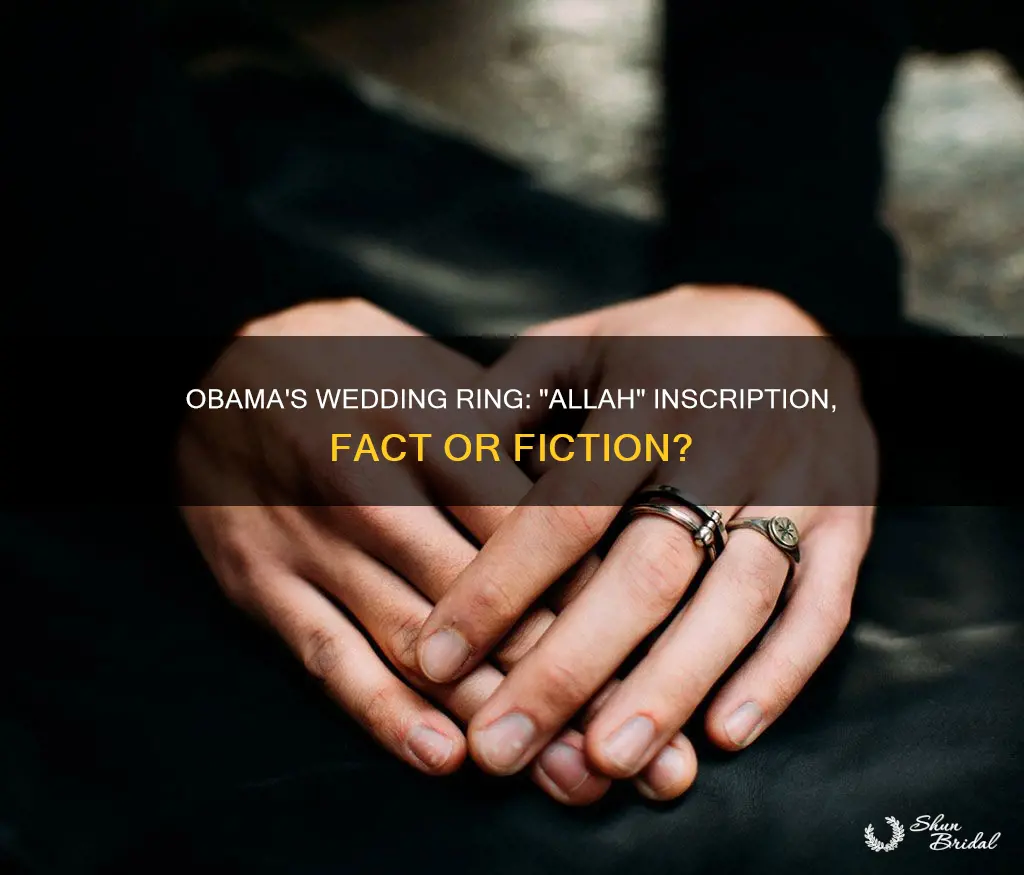 does obama wedding ring say allah