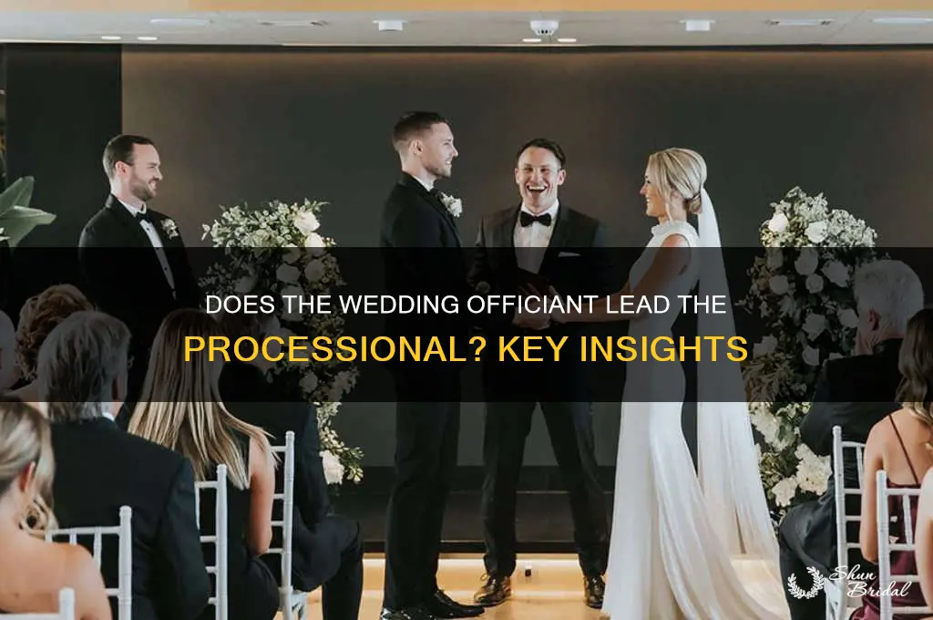 does officiant in wedding lead processional
