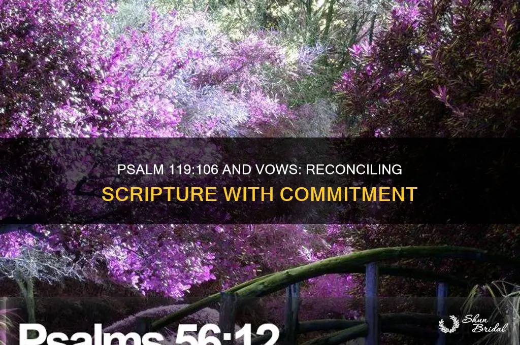 does psalm 119 106 contradict making vows