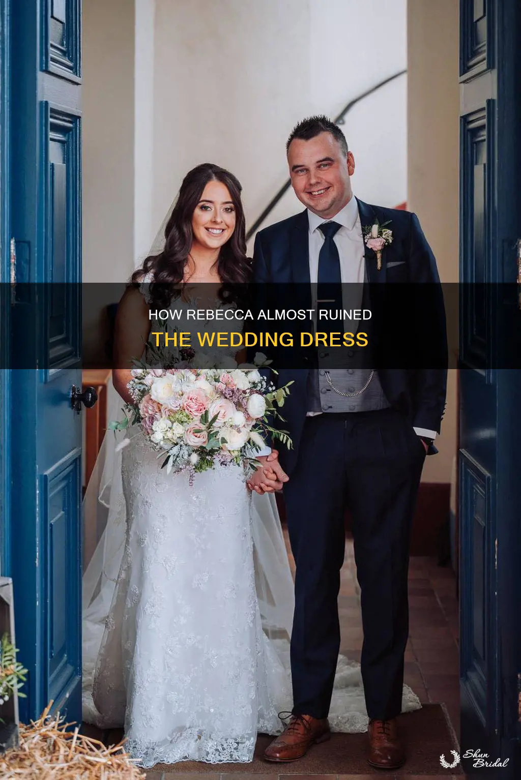 does rebecca ruin the wedding dress