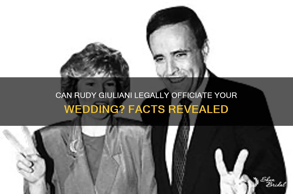 does rudy giuliani officiate weddings