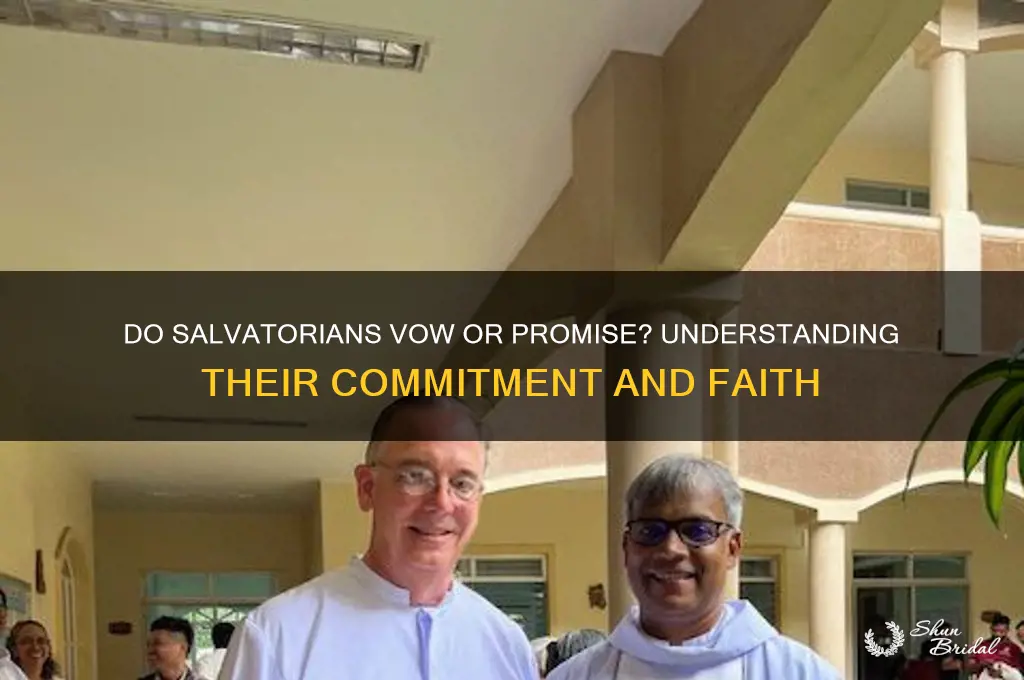 does salvatorians to vow or promise