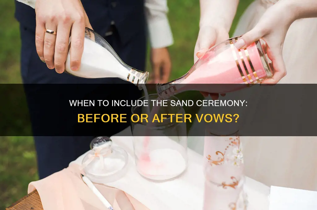 does sand cermeony come before or after vows