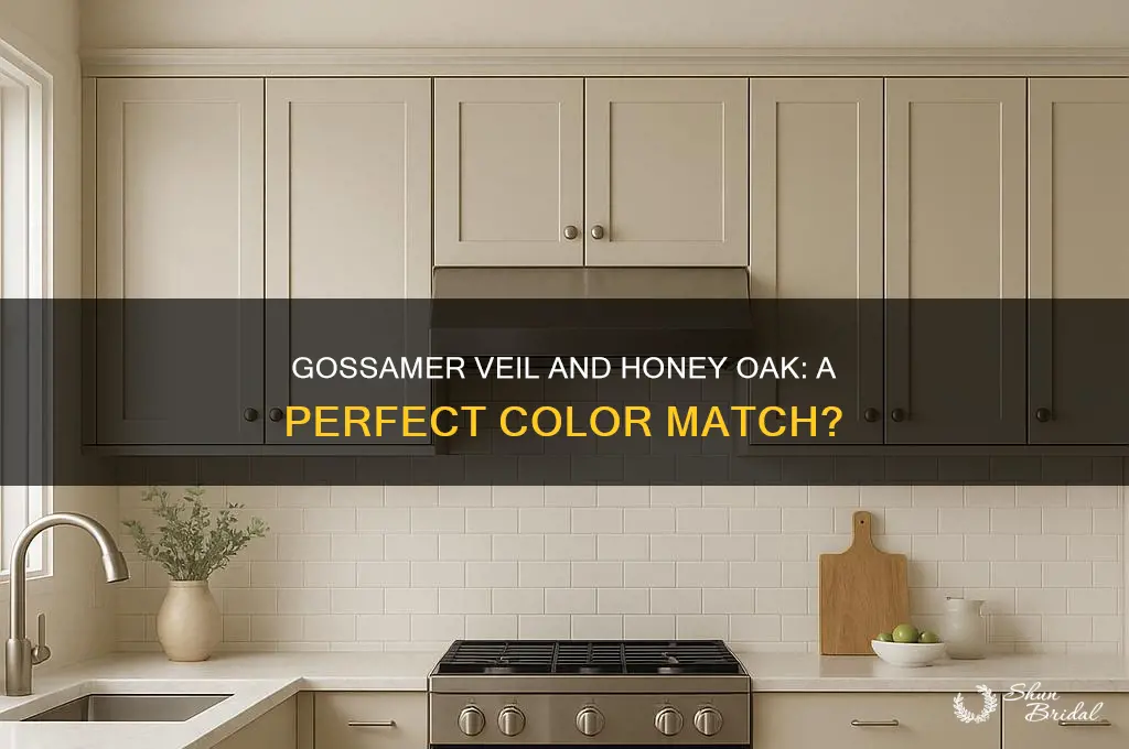 does sherwin williams gossamer veil go with honey oak