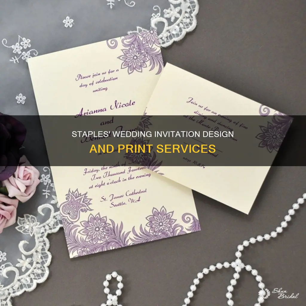 does staples design and print wedding invitations