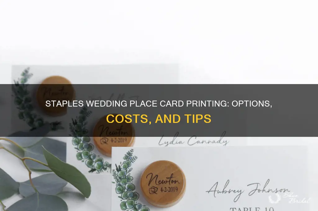does staples print wedding place cards