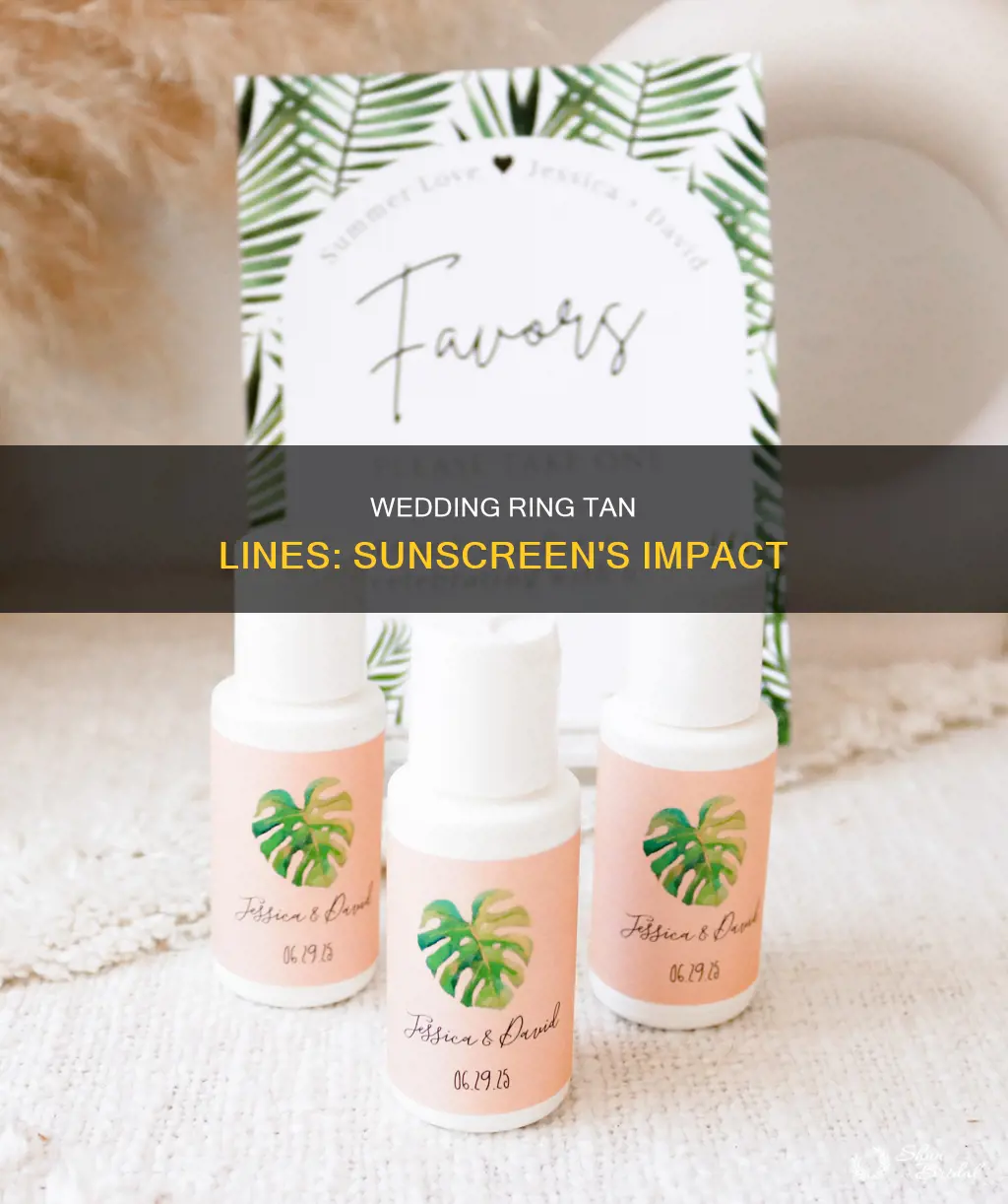 does suntan lotion wedding rings
