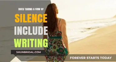 Vow of Silence: Does Writing Break the Sacred Pledge?