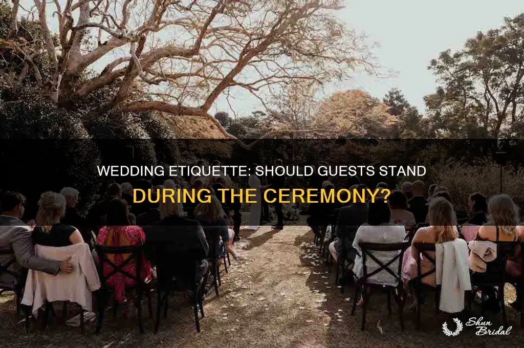 does the audience stand during a wedding ceremony