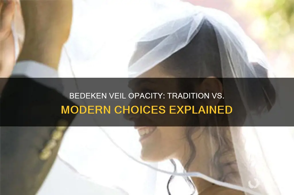 does the bedeken veil need to be opaque
