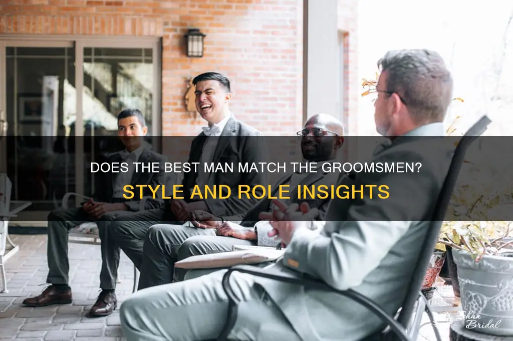 does the best man match the groomsmen