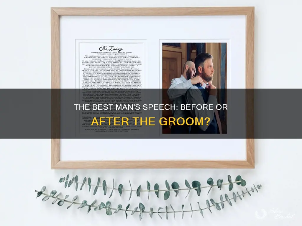 does the best man speech before the groom