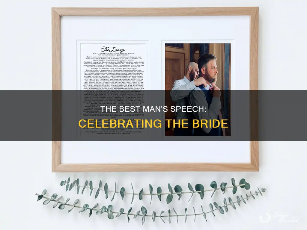 does the best man talk about the bride