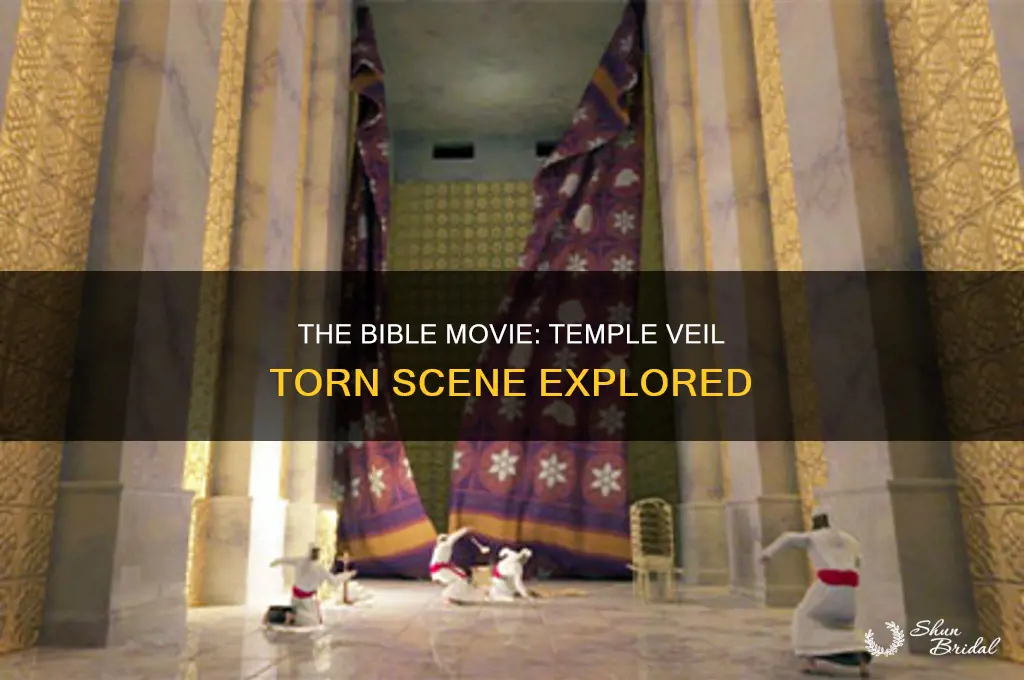 does the bible movie hav a temple veil torn scene