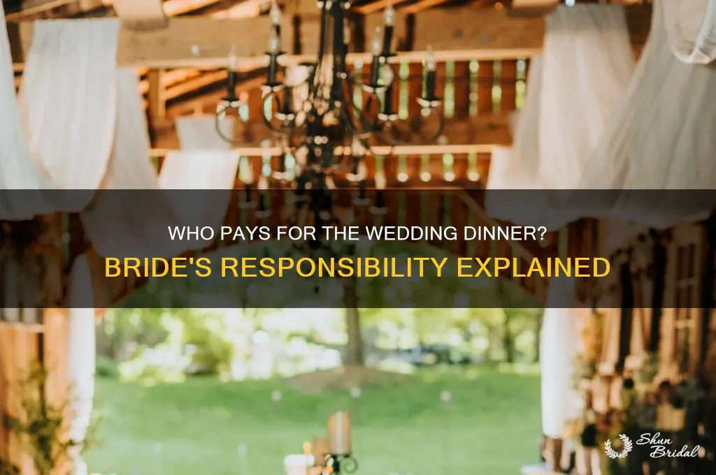 does the bride pay for the wedding dinner