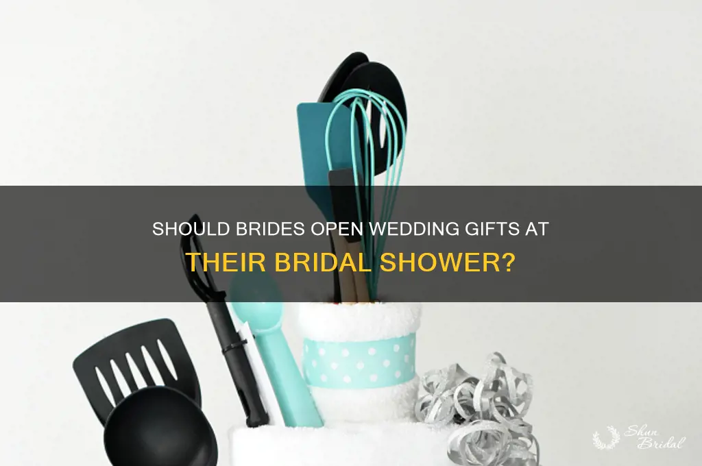 does the brides open wedding gifts at bridal shower