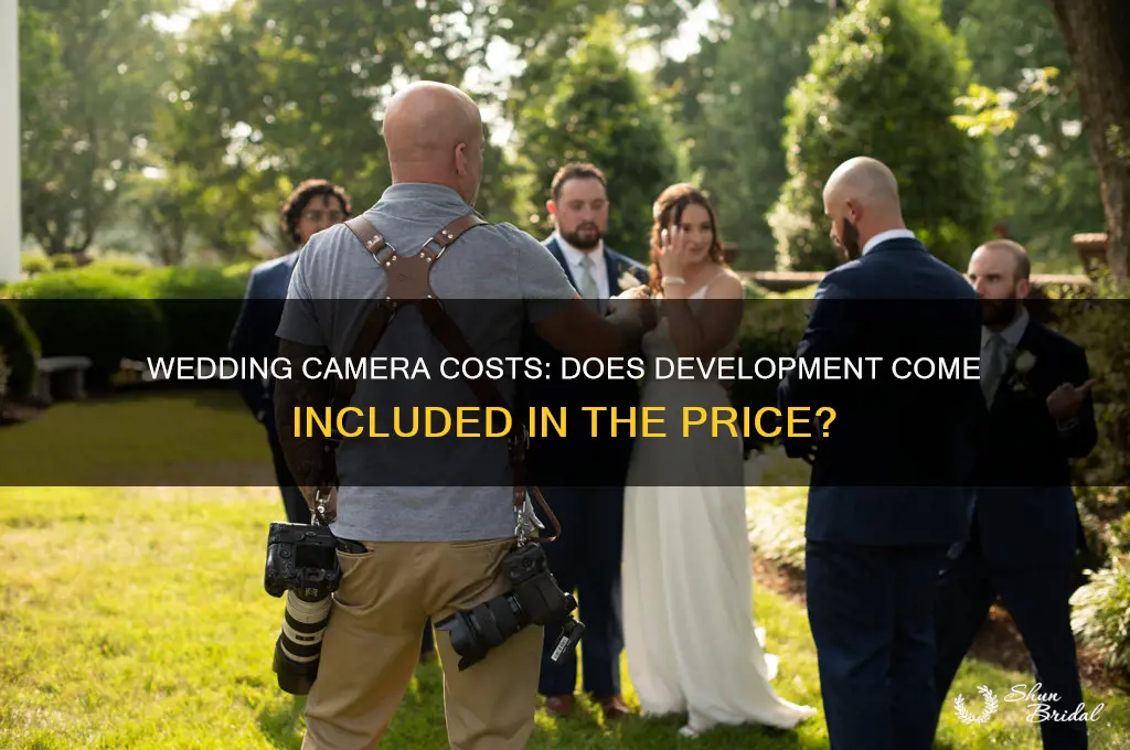 does the cost of wedding cameras inc ude development