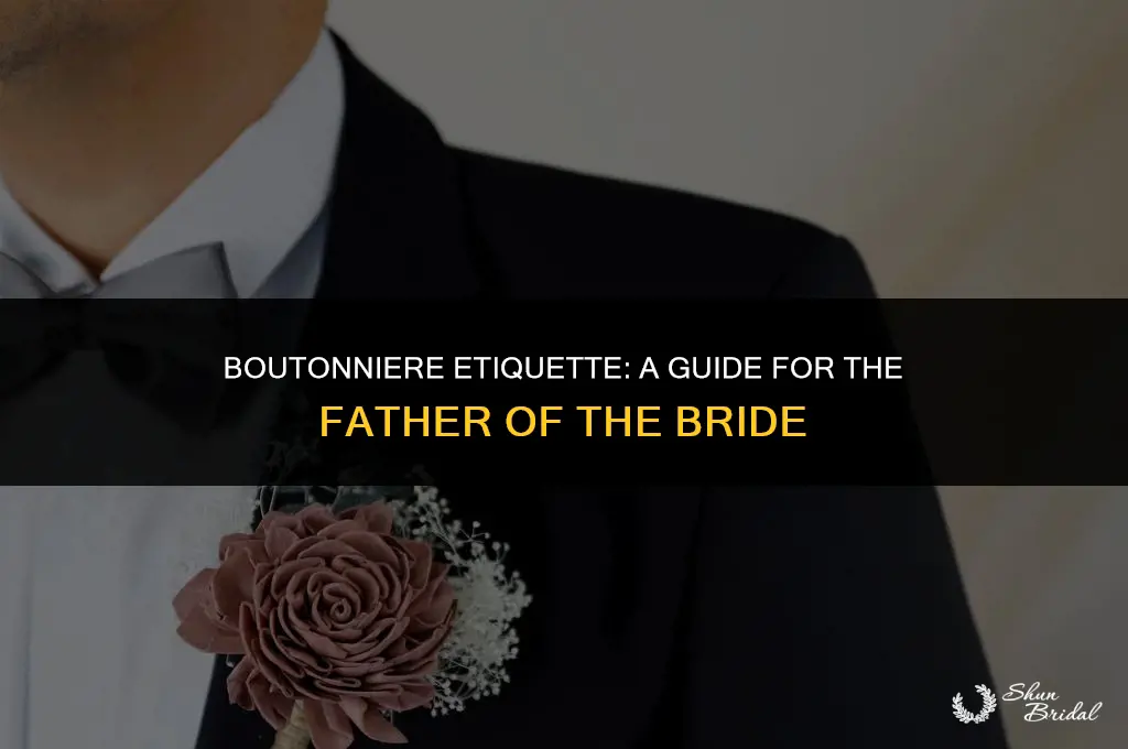 does the father of the bride wear a boutonniere